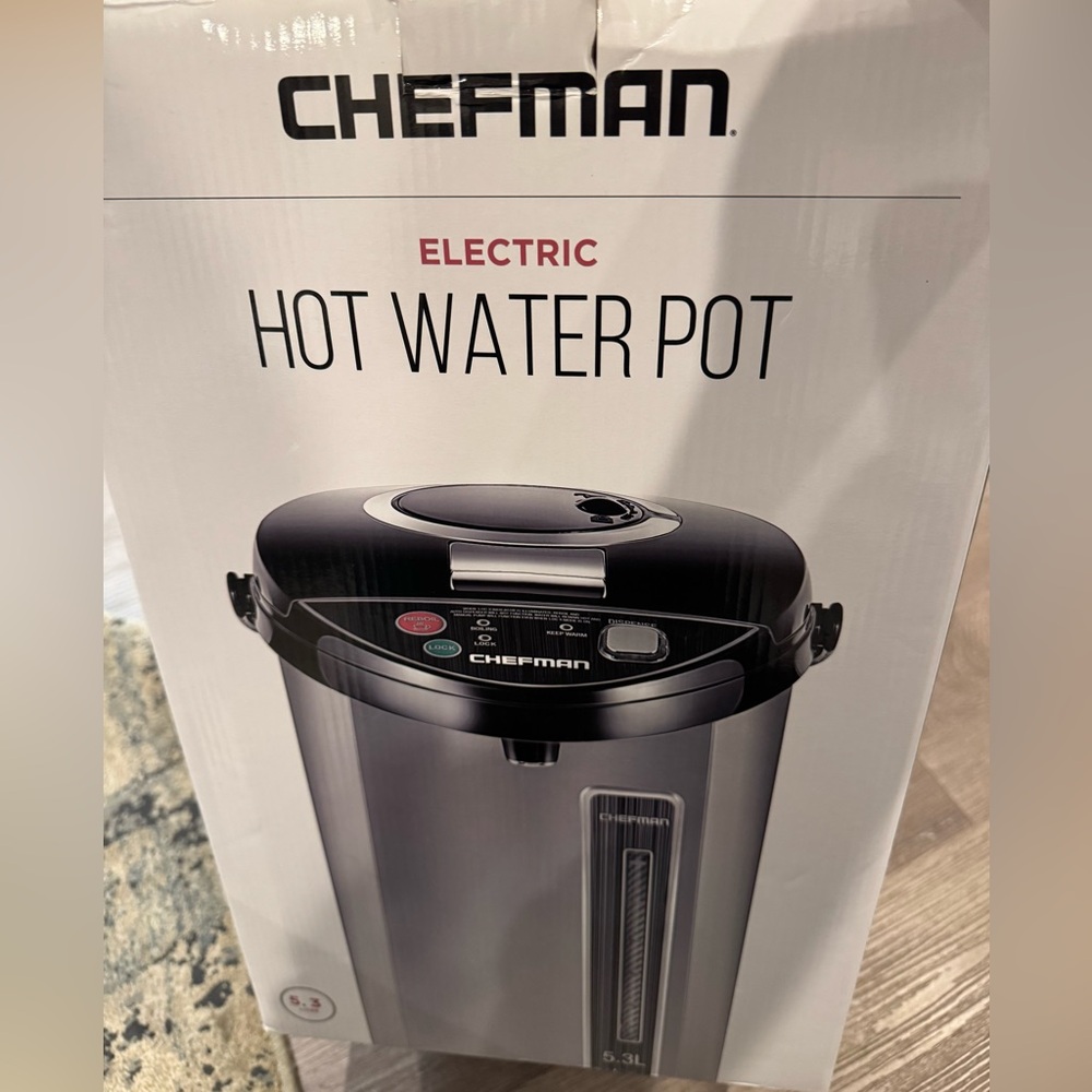 Chefman Electric Hot Water Pot - Sleek Black